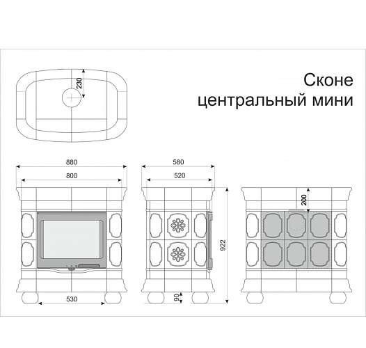 Сконе пристенный мини. малахит_4